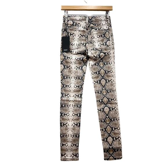 Hudson Barbara Mid Rise Super Skinny Jeans in snake print size 25 NWT - Picture 6 of 6
